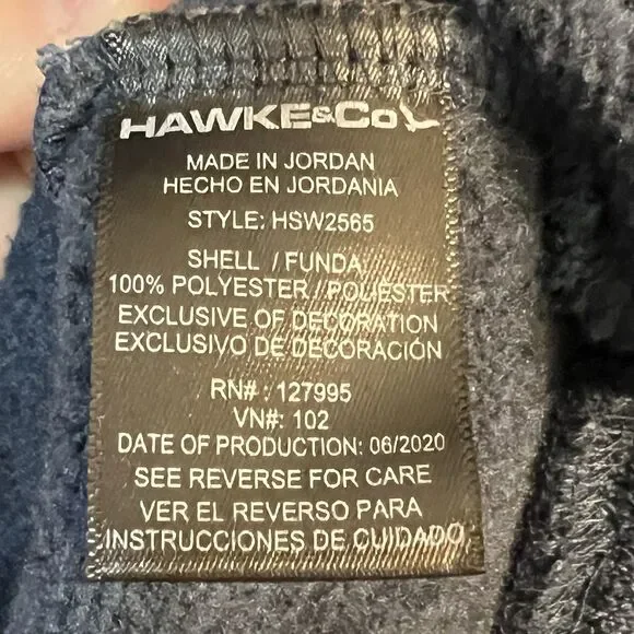 Hawke and Co 1/4 Zip Dynamic Sport Fiber HSW2565 Pullover Mens L Mock Neck Blue - Picture 4 of 9